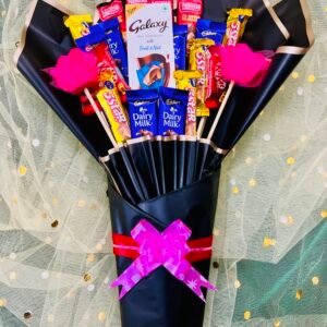 Chocolate Bouquet By Uphaar Creators With Black Bouquet Sheet