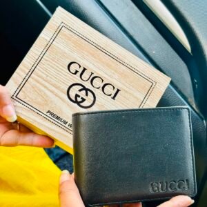 GUCCI Premium Wallet Black/Sand Leather Wallet for Men