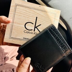 CK (Calvin Klein) Premium Wooden Box Premium Wallet Black/Leather Wallet For Men