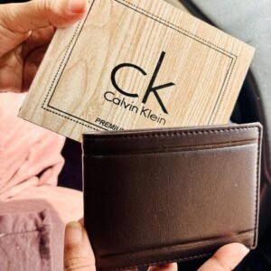CK (Calvin Klein) Premium Wooden Box Premium Wallet Brown/Leather Wallet For Men