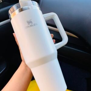 Stanley 1200ml Stainless Steel Insulated Tumbler with Handle, Straw & Cleaner Double Wall Vacuum Bottle for Hot & Cold Drinks Leakproof Travel Mug Reusable for Gym, Office & Travel