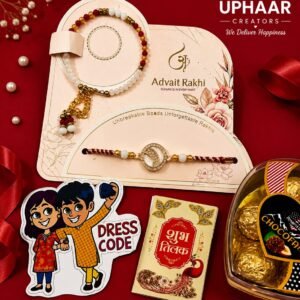 Premium Bhaiya Bhabhi Rakhi with Chocolates Gift Hamper By Uphaar Creators
