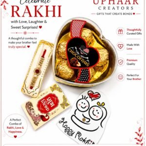 Rakhi Chocolate Gift Combo Online | Designer Rakhi with Chocolates | Uphaar Creators