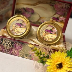 Handcrafted Pink & Cream Decorative 2 Jar Dryfruit Box By Uphaar Creators